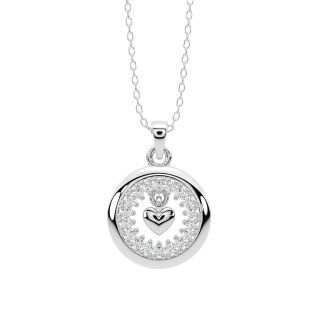 Drop Heart Diamond Pendant